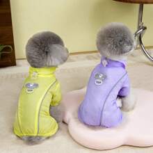 New Spring/Summer Pet Clothes, Cat Shirt, Air Conditioning Cat Clothes, 4-Leg Outdoor Sun Protection Clothes, Dog 4-Leg Clothes, Outfits, Animal Costumes, Small Dog Clothes, New Casual Clothes, British Style Animal Clothes, 4-Leg Sun Protection Leash Clothes - Purple - View 5