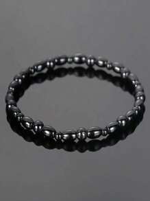 赤铁矿磁性脚链，黑色，配磁性脚链链，磁性石脚链，男女手工珠宝