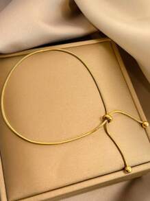 1pc Summer Stainless Steel Jewelry Elegant Chain Adjustable Ankle Bracelet For Women Suitable Wearing High Heels, Beach Vacation, Prom,Cruise Essentials Accessories Women Jewelry