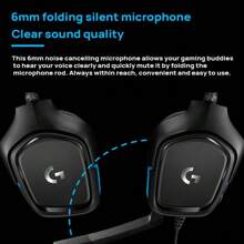 Logitech Headphones G431 Multi-Platform Compatible DTS7.1 Surround Sound Artificial Leather Ear Pads 50mm Large Size Driver Unit Folding Microphone Black - Black - View 5