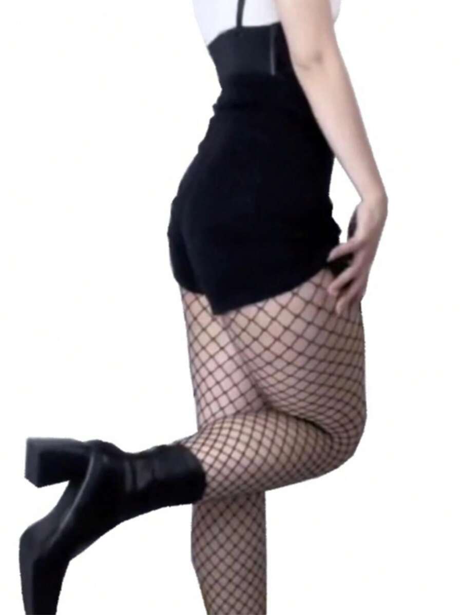 Fishnet Stockings Open Weave Gothic Net Adult Fantasy - màu đen - Xem 1
