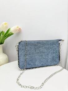 Bolso bandolera cruzado con cadena para teléfono, con estilo