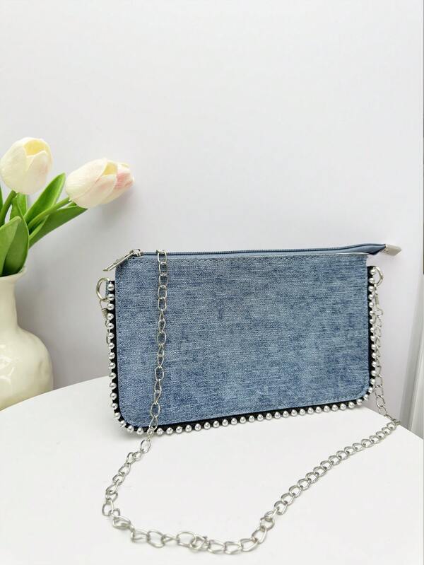 Bolso bandolera cruzado con cadena para teléfono, con estilo