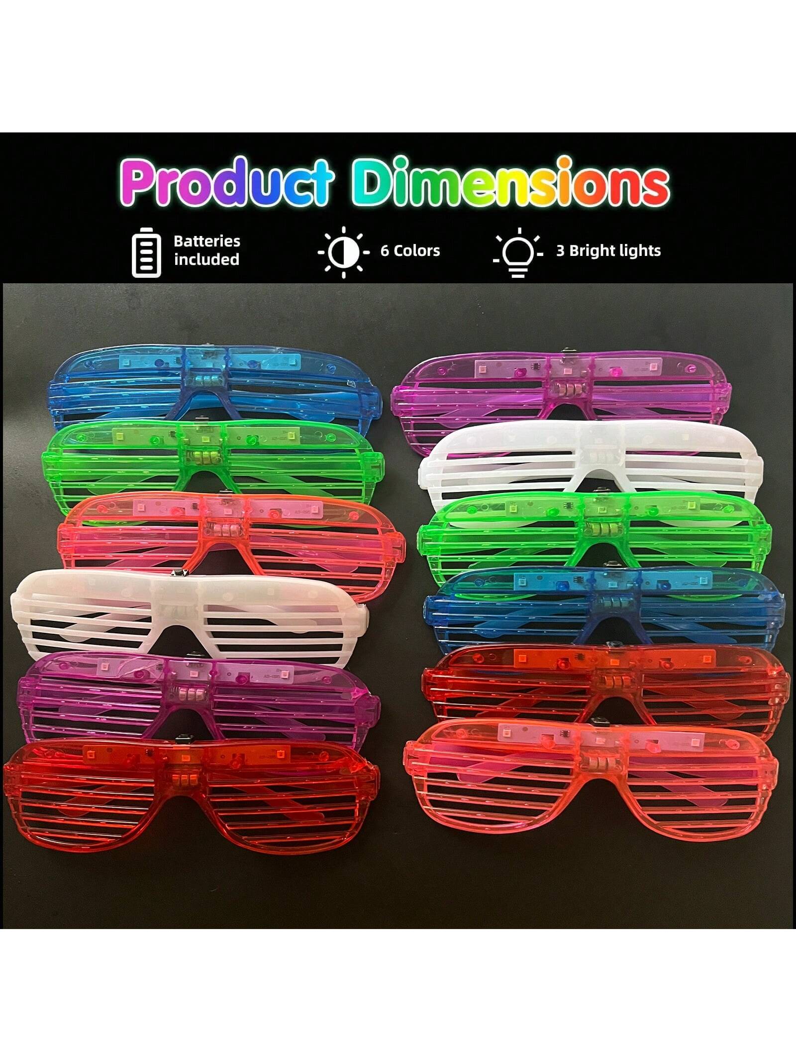 نظارات ضوئية متألقة بألوان النيون، نظارات اغلاق ال...