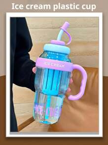 1pc Summer Car Insulated Cup, Large Capacity, Heat Resistant, Separate Drinking Cup - Multicolor - View 4