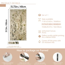 1 buc. Imprimare de perete de pânză mare - Design floral minimalist modern, în tonuri moale, decor de perete de fundal texturat abstract, poster botanic vintage, cu sau fără cadru, decor apartament pentru cămin de facultate, cadouri pentru decorarea peretelui în hotel, acasă, sufragerie, dormitor, baie și birou