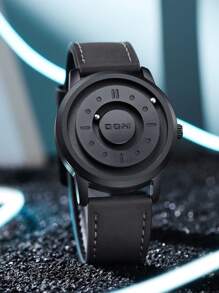 DOM Men's Watch, Magnetic Techology Faceless Leather/Steel Band Quartz Waterproof Wristwatch Brand - Quartz Watches - View 9