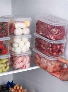 Set de 6 recipientes de almacenamiento de alimentos de 700 ml/24 onzas, recipientes de plástico reutilizables herméticos y a prueba de fugas con tapas, seguros para refrigerador y congelador, para carne, frutas, verduras, cocina, regalo de Navidad