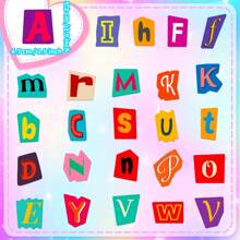 50pcs English Alphabet Sticker Back To School