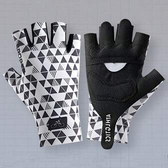 1 par de guantes de ciclismo de media dedos, resistentes, transpirables, con amortiguación de impactos y antideslizantes, adecuados para ciclismo al aire libre, ciclismo de montaña, deportes, pesca y otras actividades al aire libre, apropiados para primavera/verano
