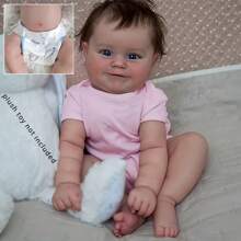 48cm 19inch Full Body Soft Vinyl Reborn Baby Girl Doll With 3D-Paint Skin And Visible Veins Like Real Sleeping Baby Newborn Bathe Toy For Children Birthday Gift