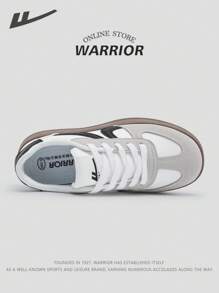 WARRIOR 1 par de zapatillas deportivas casuales de mujer de la serie Warrior, de material de PU con cordones, versátiles, transpirables, ligeras y cómodas, apropiadas para patinaje, populares entre los jóvenes y adecuadas para uso diario