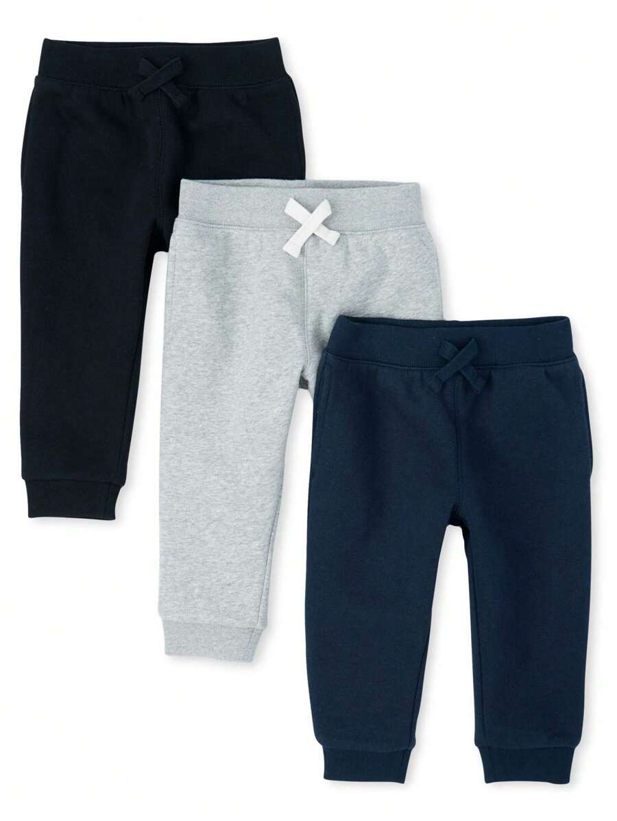 The Children's PLACE Baby And Toddler French Terry Jogger Pants 3-Pack - MULTI CLR - View 1