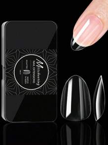 250/500/600pcs Soft Gel Tip Box Natural Or Sculpted Ballet/Coffin/Almond/Square Fake Nails Front Ultra-Thin End Thickened Hard Full Cover Nail Tips Premium Quality Press On Nails Nail Supplies