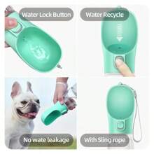 Portable Dog WaterFor Small Large Dogs Cat Outdoor Leakproof Walking Drinking Bowls Chihuahua French Bulldog Supplies