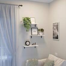 Juego de 1 estantería de madera rústica, estantería flotante estilo granja para decoración de pared, estantes colgantes para baño, dormitorio, almacenamiento, cocina, sala de estar, decoración del hogar de otoño