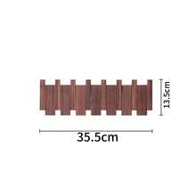 1 szt. Drewniany wieszak ścienny na ubrania, nowoczesny organizer wiszący w stylu fortepianu na ubrania, klucze, czapki, ręczniki, wieszak oszczędzający miejsce w przedpokoju (montaż przykręcany lub bezśrubowy)