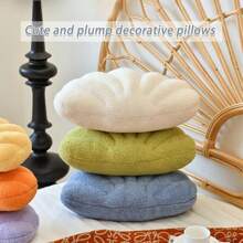 1pc Pink Seashell Throw Pillows, Shell Shaped Throw Pillows, 13 Inch Soft Home Decorative Pillow Plush Cushion For Bed Couch Living Sofa Room Decor Accent Throw Pillow