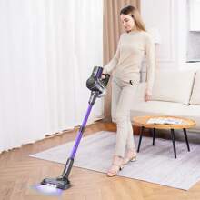 INSE Cordless Vacuum Cleaner | 45,000Pa | 6-In-1 Telescopic Wand Design | Brushless Motor | 1.3L Dust Bin | 50 Minutes Runtime | Stick Vacuum | Upright Vacuum With Large Removable 2500mAh Battery | Quiet | Rechargeable, Carpets, Hard Floors, Desks, Curtains, Corners, Pet Hair, Cars, Stairs - 查看 6