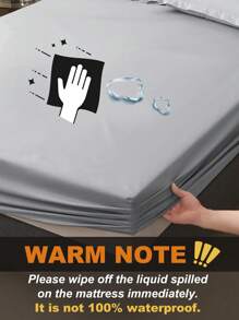 1pc Water Repellant Bed Sheets, Bedding, Fitted Sheet, Skin-Friendly Bed Cover, Soft And Comfortable Bedding For Bedroom, Solid Color Mattress Cover, Fully Covered Matress Proctector, Fitted Bottom Sheet For Twin, Full, King, Queen Size, Dust-Proof Protection, (Pillow And Pillowcase Not Included), Machine Washable, Perfect Holiday Gift, Dark Gray - Dark Grey - View 4