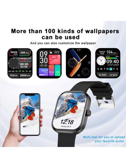 HOT 2.01" Full Screen Touch Slimme Horloge Men Women, Calling, Pedometer, Calorie, Multi Sports Mode, Distance Tracking, Call Sedentary Alerts, Multifunctional Smartwatch, Wireless Connection roid Phones view 2