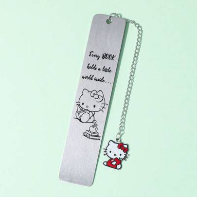 Hello Kitty Paslanmaz Çelik Kitty Kolye Ucuyla Ayraç, Kadın Okuyucular İçin Güzel Okuma Aksesuarı, Genç Kitap Dekoru, Arkadaşlar ve Aile İçin Hediye, Okul Malzemeleri, Okula Dönüş