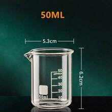 1pc 50/100/150/250/500/1000ml High Borosilicate Glass Measuring Cup Clear Scale Cup Heat-Resisting Laboratory Beaker Kitchen Baking Measuring Cup