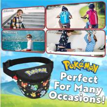 pokemon Bag Bum Bags Travel School Festival Lightweight Adjustable Fanny Pack Waist Zipped Pocket Pikachu Gift - Black - View 4