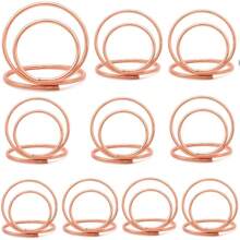 10 件圆形纸夹图片卡展示架、座位卡夹、照片夹、桌号夹，适用于婚礼派对生日办公室 - 彩色 - 查看 14