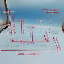 1-Pc Luxury Transparent Acrylic Multi-Layer Display Shelf|Charm Upgrade Bedroom Bathroom Care Products Storage Rack & Figure Display Artifact - Clear - View 5