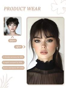 360° Cover Clip In Bangs Hair Fake Bangs Clip In Hair Extensions For Women Hair Bangs Clip In For Daily Use