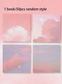 200 tờ ghi chú chuyển màu theo năm phong cách: Hoàng hôn, Mây đầy màu sắc, Bình minh, Hoàng hôn và Chạng vạng. Thiết kế đám mây đơn giản, Ghi chú tiên nữ cực kỳ hấp dẫn. Dễ thương và chất lượng cao, Thích hợp cho học sinh, Phong cách thường ngày Trở lại trường - Nhiều màu - Xem 22