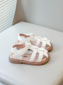 Nuovi sandali per ragazze, design alla moda, punta chiusa, fondo morbido antiscivolo, leggeri e confortevoli, adatti per l'estate - Beige - Visualizzare 4