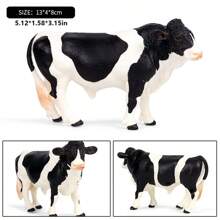 Modelo de animal de fazenda de simulação, brinquedo de estátua de vaca, modelo de vaca holandesa, presente de aniversário para crianças, brinquedo de Natal para crianças pequenas