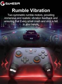 GameSir Switch 2 手柄,PC 游戏手柄,安卓手柄,Nova Lite 摇杆,兼容 Switch 2、Switch 1、PC、iOS 设备、Switch Steam Deck、Windows 系统,采用霍尔效应摇杆,配备原装手柄保护套,高性价比,模拟扳机键,双震动马达,支持连发功能,游戏配件,600mAh 锂电池,支持无线 (2.4G) 或有线连接,深紫色 - 深紫色 - 查看 9