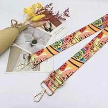 3.8cm New Colorful Floral Pattern Adjustable Wide Strap For Backpack Handbag Crossbody Purse Accessories Boho Flower - Pink - View 5