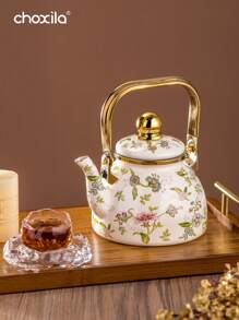 choxila 1pc Enamel Kettle, Large Capacity Kettle, Suitable For Gas Stove And Induction Cooktop, Universal