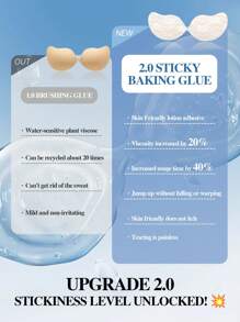 1pair Mango Shaped Push-Up Self-Adhesive Bra Cups,White Lace Upgrade With Anti-Exposure Stickers - Multicolor - View 2