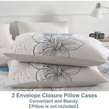 3 Pieces Duvet Cover Set King Purple Floral Pattern Comforter Cover Set Elegant Boho Lily Duvet Cover With 2 Pillow Cases Lightweight Microfiber Bedding Duvet Cover Set For All Season 90"X 104"