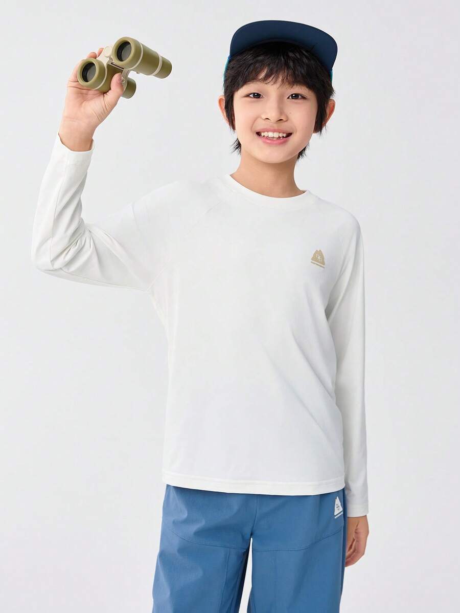 Balabala Tween Jungen Langarm Schnelltrocknend T-Shirt mit UV-Schutz