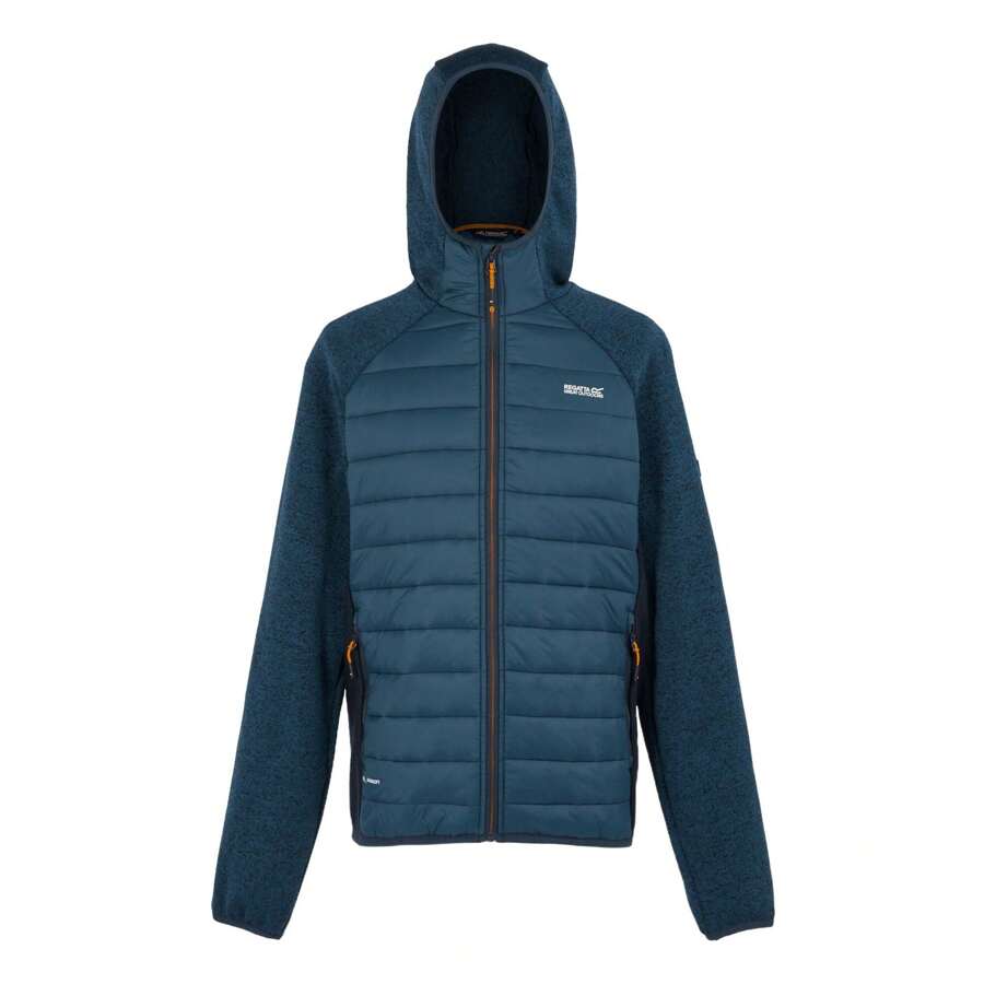 Regatta Mens Newhill Quilted Hybrid Jacket (Moonlight Denim/Navy) - Denim Blue - View 1