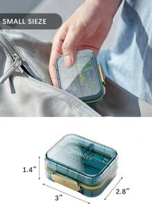 1pc Portable Pill Organizer With 7 Compartments - Lightproof, Moisture-Sealed Medicine Box For Easy Travel & Storage