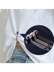 Nahtloser rutschfester Metallclip zum Säumen von Hosen und Eimerhüten, magnetischer Randclip, geeignet für Hosen und Ärmel, abnehmbar, ohne Nägel oder Nähen, Metallclip zum Kürzen und Straffen, T-Shirt mit verstellbarem Schnallenverschluss zum Verkürzen von Kleidung, lange fixierte Schnalle, magnetische Mutterschnalle, Taillenschnalle