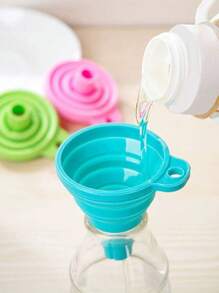 1Pc Silicone Collapsible Funnel, Food Funnel, Collapsible Kitchen Funnel, Canning Funnel Wide Mouth, Bottle Funne, Portable Mini Oil Funnel, Kitchen Funnel Mini Funnel, Household Liquid Dispenser, For Spices, Glass, Kitchen Cooking Tools.