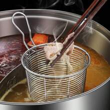 304 Stainless Steel Household Filter, Hot Pot And Stir-Fry Filter, Suitable For Cooking Pasta And Noodles, Perfect For Pasta Enthusiasts, Graduation Gifts, Birthday Gifts.