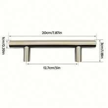 5pcs T-Shaped Handle Kitchen Drawer Door Handle Round Tube Cabinet Door Cabinet Handle