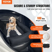 Car Seat Pet Car Seat For Medium Large Dog Up To 100 Lbs Black - màu đen - Xem 5