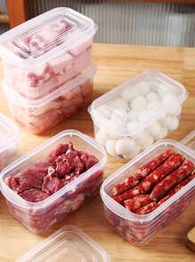 Set de 6 recipientes de almacenamiento de alimentos de 700 ml/24 onzas, recipientes de plástico reutilizables herméticos y a prueba de fugas con tapas, seguros para refrigerador y congelador, para carne, frutas, verduras, cocina, regalo de Navidad