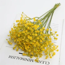 36 件 Real Touch 人造满天星花束，适用于婚礼、订婚、家居和办公室装饰 - 抗氧化、多色（不含花瓶）、婚礼装饰 | 栩栩如生的花朵 | 真正的塑料花、青少年淋浴装饰