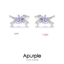 1 Pair Elegant 925 Silver Bowknot Earrings With Cubic Zirconia, Suitable For All Occasions